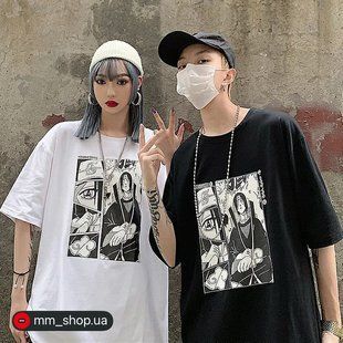 Чоловіча футболка з принтом Ітачі ( Itachi Uchiha ) Аніме Наруто XS, Чорний ANFBBLWH057AN фото