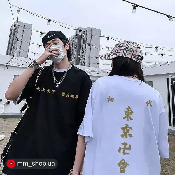 Чоловіча футболка з принтом Tokyo Revengers Манга (Токійські Месники) Аніме Наруто XS, Чорний ANFBBLWH012AN фото