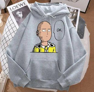 Худі чоловіче унісекс з принтом Ванпанчмен One Punch Man 13с XS, Сірий ANHL049ANWH фото